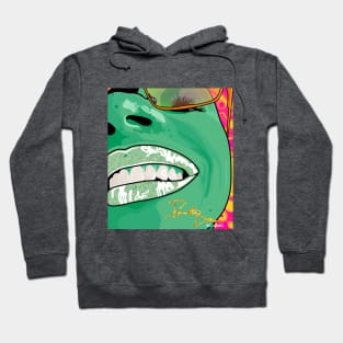 Smiling Pop Art Hipster Woman Hoodie